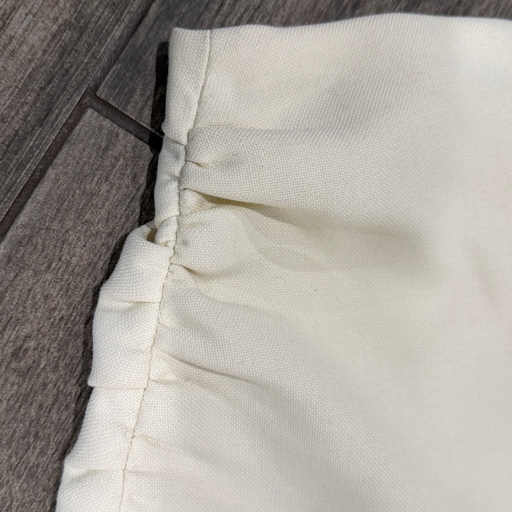 NWT Zara Ivory Textured Top and Ruched Skirt Set - Picture 4 of 7
